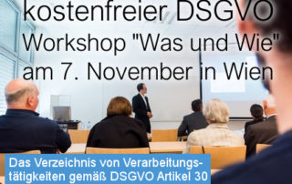 Beitragsbild Kostenfreier DSGVO Workshop Was und Wie der SEC4YOU am 7 November 2017