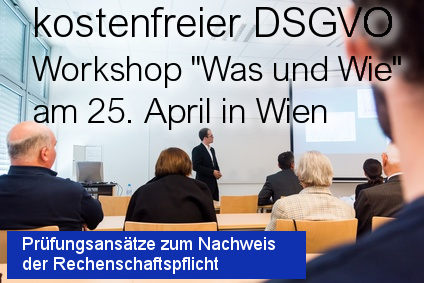 DSGVO Workshop am 25. April 2018 - DSGVO Audits