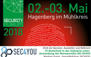 FH Hagenberg Security Forum - SEC4YOU Sponsor, Aussteller, Referent