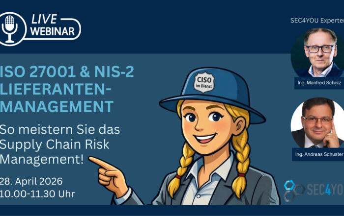 SEC4YOU Webinar Lieferantenmanagement 27001 NIS-2